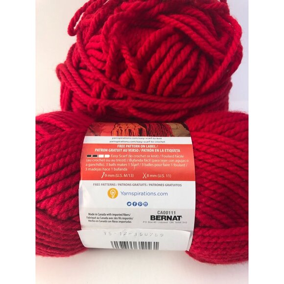 LOT OF 7 Red Skeins: Loops and Threads Charisma Bulky Weight yarn - Picture 5 of 16